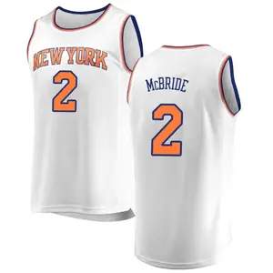 Miles McBride New York Knicks Game-Used #2 White Jersey vs