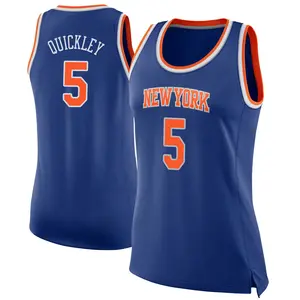 Immanuel Quickley New York Knicks Game-Used #5 Black City Jersey